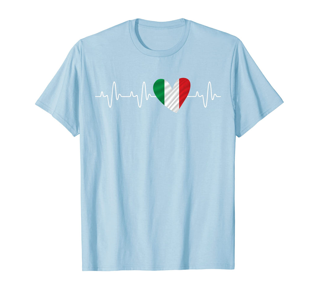 Heartbeat Italian Italy Soccer Funny T-Shirt - Unique Graphic for Adults