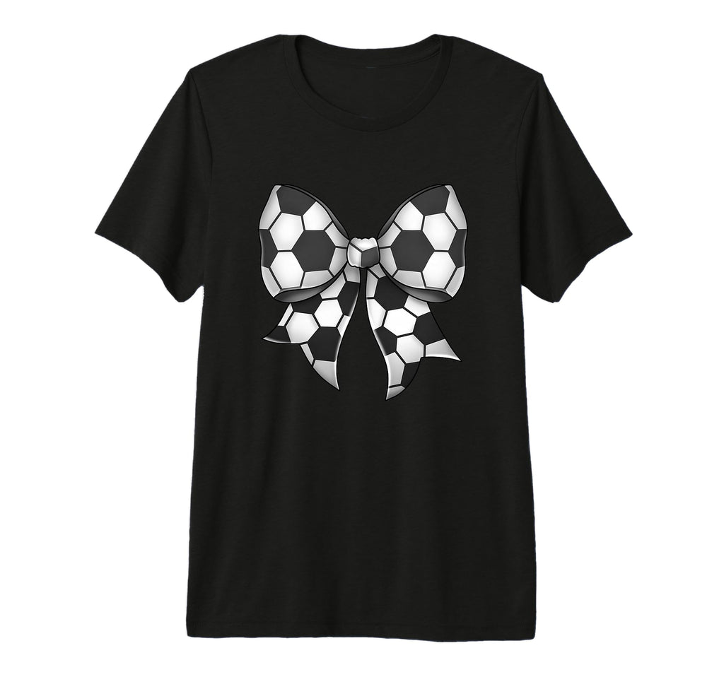 Soccer Sports Coquette Bow Tri Blend T-Shirt - Unique Graphic Men Women