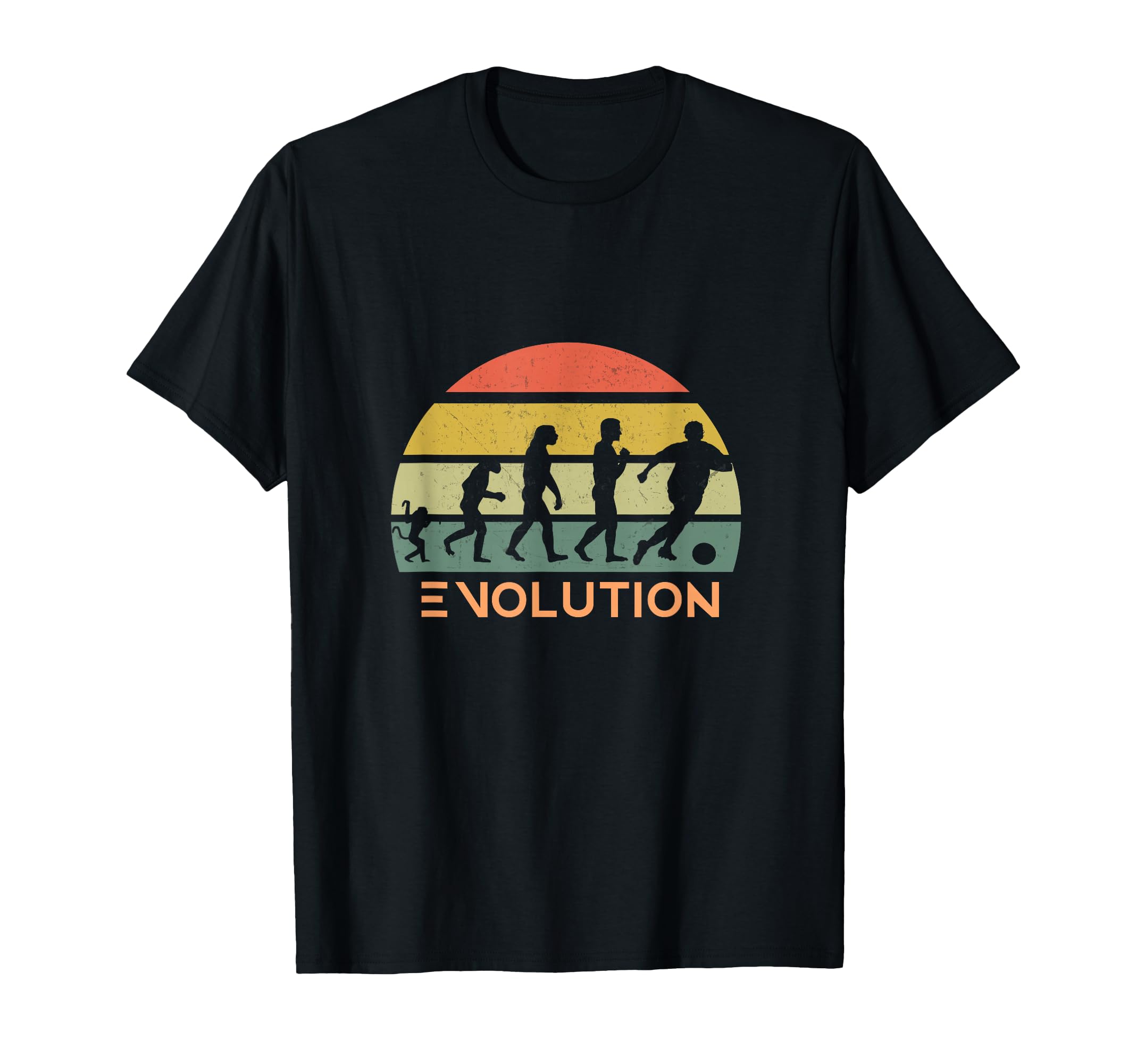 Funny Soccer Evolution Colors T-Shirt - Minimalist Print Men Women