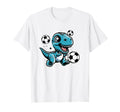 Funny Soccer Ball Dinosaur T-Shirt - Custom Art Print Unisex