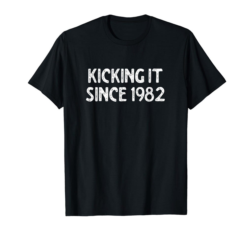 Kicking It Since 1982 Funny Soccer T-Shirt - Custom Art Print Men Women