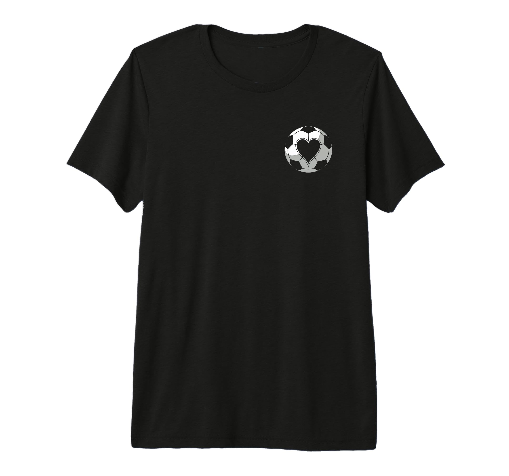 Soccer Love Heart Tri Blend T-Shirt - Graphic Print for Adults