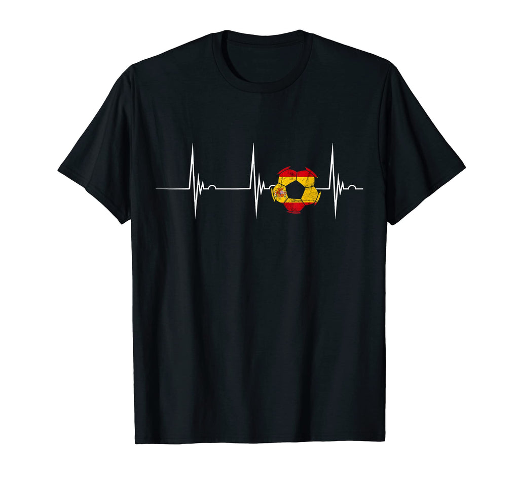 Heartbeat Ekg Pulse Spanish Soccer T-Shirt - Custom Art Print Men Women