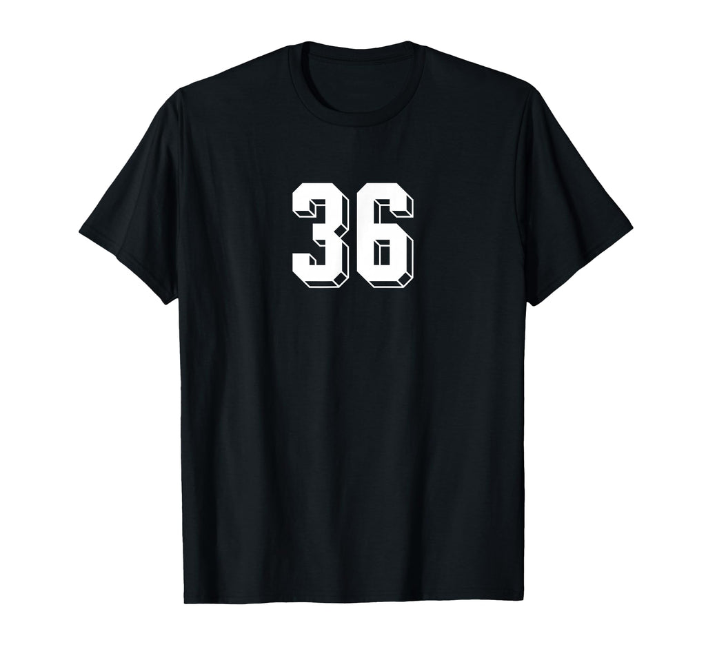 Number 36 80S 90S Soccer Team Jersey T-Shirt - Streetwear Style for Adults