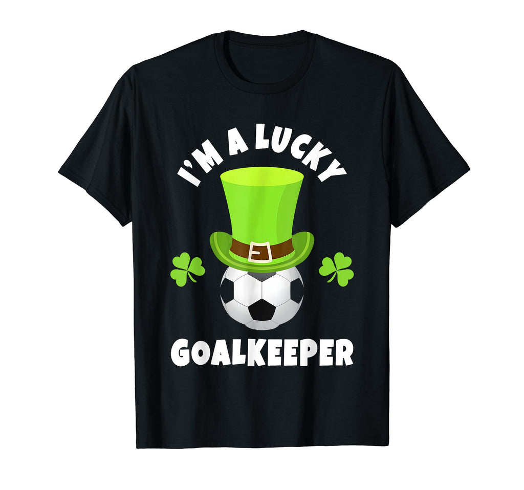 Goalkeeper St Patricks Day Novelties T-Shirt - Minimalist Print for Adults