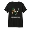 Shamrock Striker Leprechaun Soccer T-Shirt - Aesthetic Graphic for Adults
