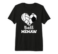 Ball Memaw Heart Funny Soccer T-Shirt - Graphic Print for Adults