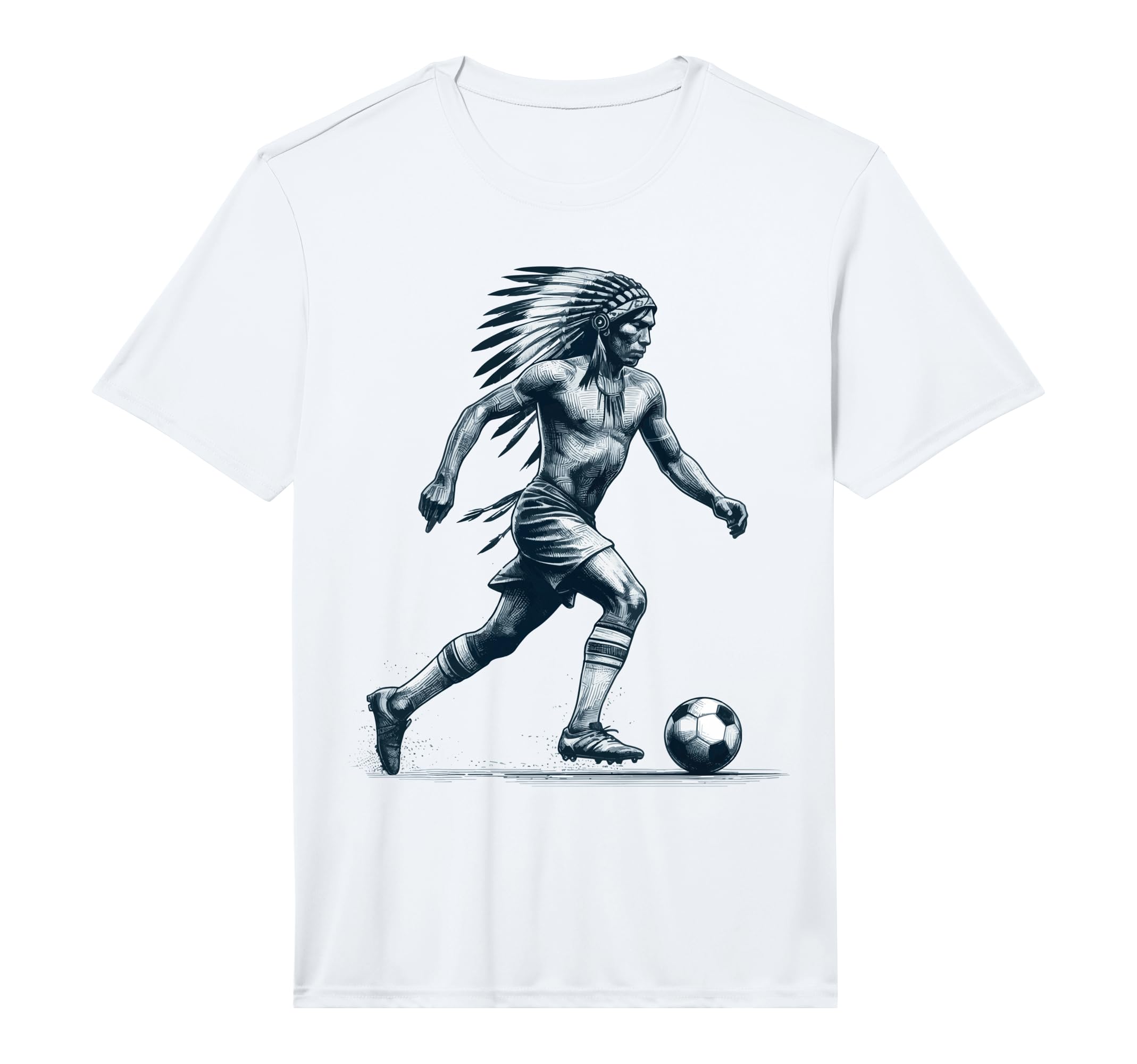 Funny Player Soccer Native American T-Shirt - Aesthetic Graphic for Adults