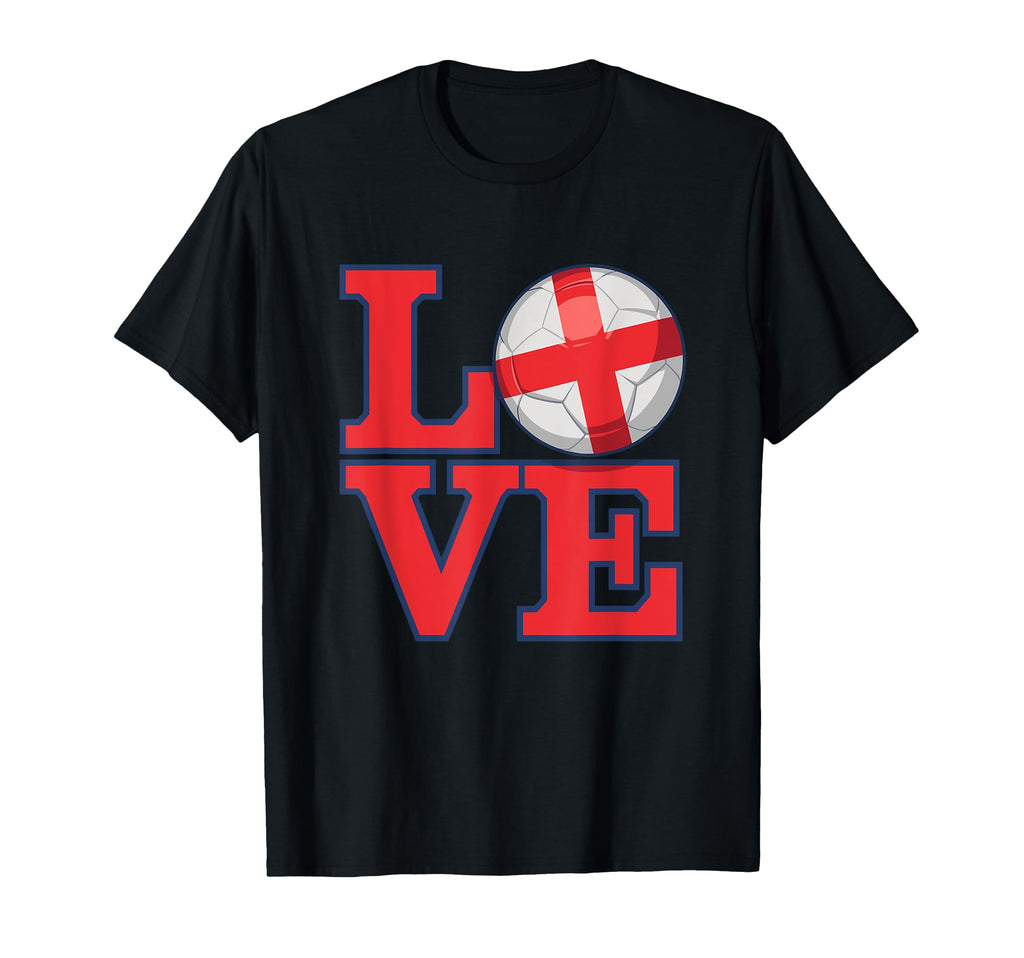 Love England Soccer Passion Pride T-Shirt - Casual Everyday Wear Men Women