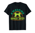 Awesome Since 2021 Funny Soccer T-Shirt - Casual Everyday Wear for Adults