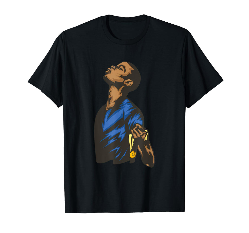 Victorious Soccer Player Footballer T-Shirt - Unique Graphic Unisex