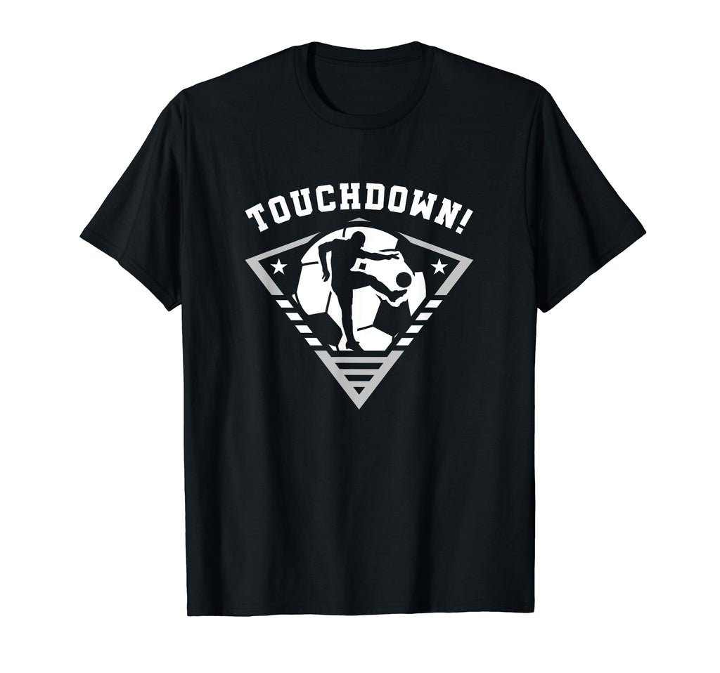 Touchdown Soccer Striker Kicking T-Shirt - Casual Everyday Wear for Adults