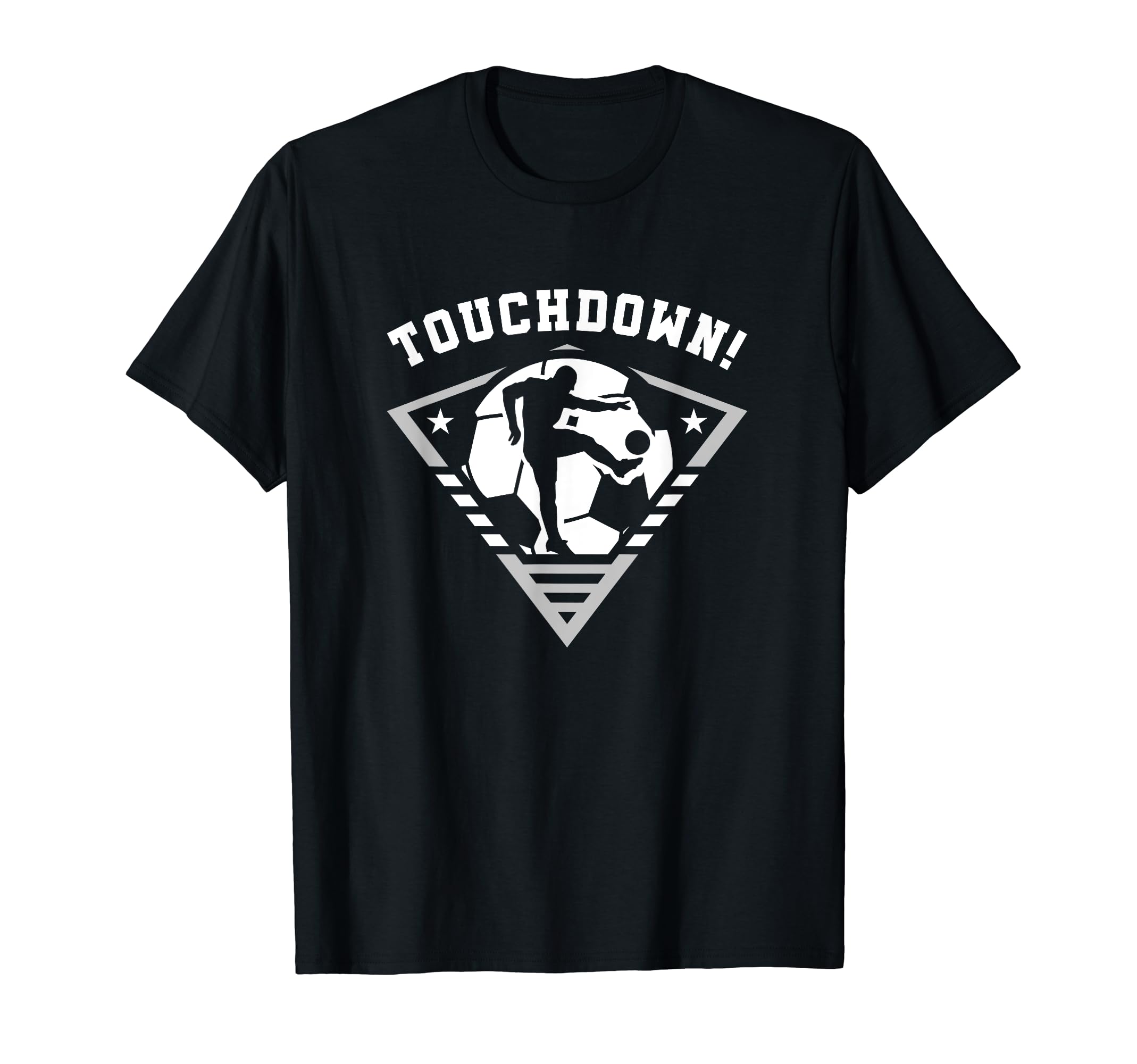 Touchdown Soccer Striker Kicking T-Shirt - Casual Everyday Wear for Adults