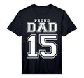 Number 15 Custom Proud Soccer Futbol T-Shirt - Trendy Graphic for Adults