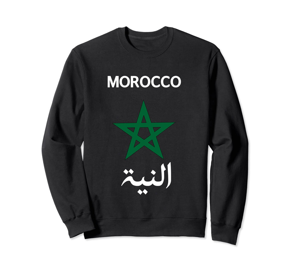 Morocco Flag Moroccan Soccer Sweatshirt - Casual Everyday Wear Unisex