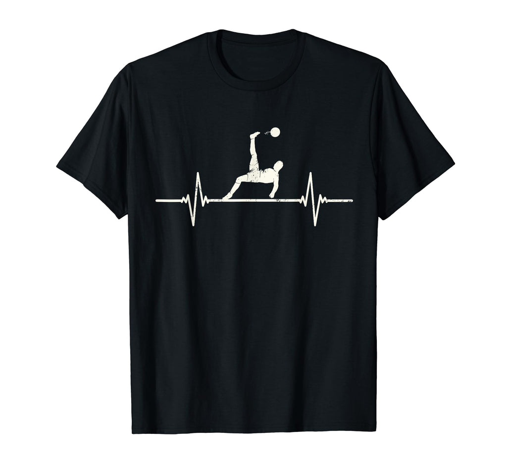 Soccer Player Heartbeat Goalie T-Shirt - Graphic Print for Adults