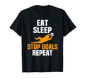 Eat Sleep Stop Goals Repeat Goalkeeper T-Shirt - Graphic Print Men Women