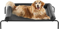 RRPETHOME Large Elevated Cooling Dog Bed, Raised Dog Cot Beds for Large Dogs, Elevated Outdoor Pet Bed, Chew Proof Portable Cooling Pet Cot with Skid-Resistant Feet and Breathable Mesh