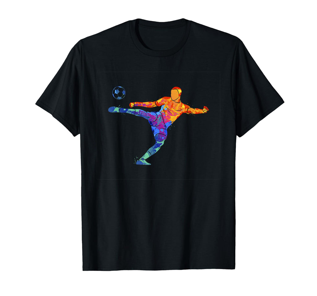 Soccer Athlete Sports Drawing T-Shirt - Graphic Print for Adults