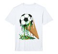 Soccer Ice Cream Dripping Ball Waffle T-Shirt - Streetwear Style Men Women