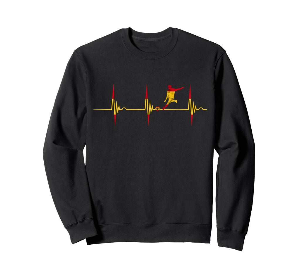 Spain Heartbeat Ekg Pulse Spanish Sweatshirt - Novelty Apparel for Adults