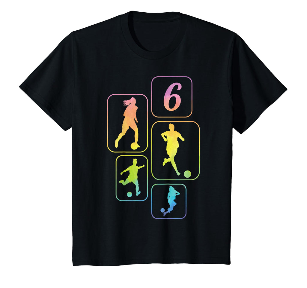 6Th Birthday Soccer Player Football 6 T-Shirt - Unique Graphic for Adults