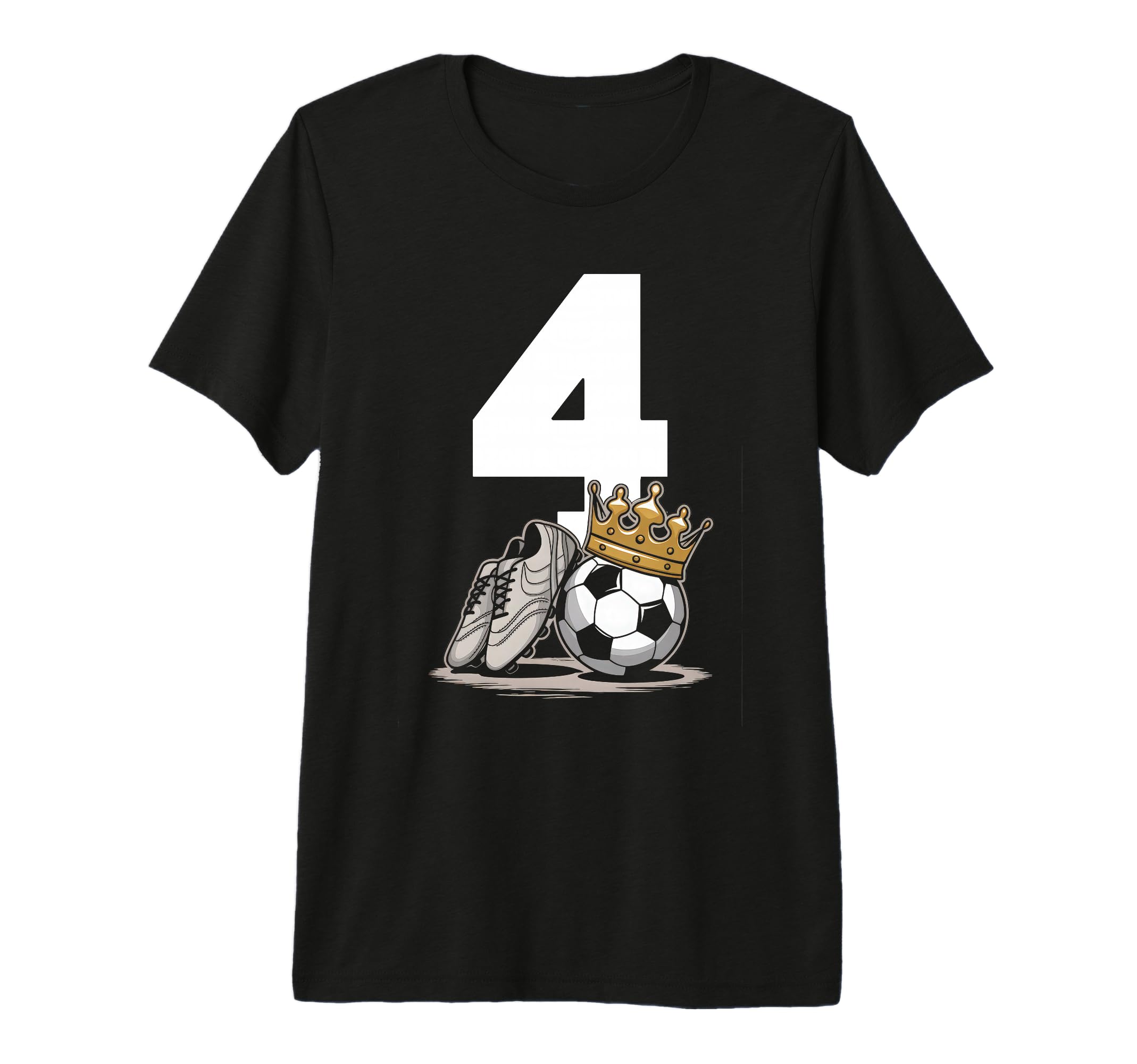 4 Soccer Birthday Gift Soccer Fan T-Shirt - Custom Art Print for Adults