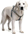 Stripe Step in Dog Harness for Small Dogs, Freedom Nylon Dog Halter Vests, Lightweight and Escape Proof Puppy Harness, Quick Fits for Small Medium and Large Dogs, Blue S