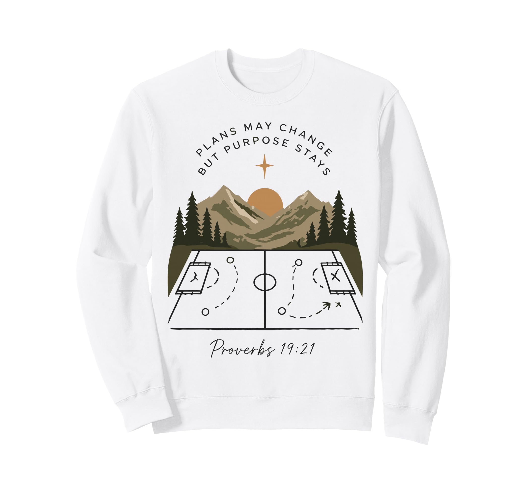 Christian Soccer Proverbs Faith Sweatshirt - Trendy Graphic for Adults