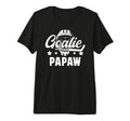 Mens Ice Hockey Goalie Papaw Ice Hockey T-Shirt - Unique Graphic Men Women