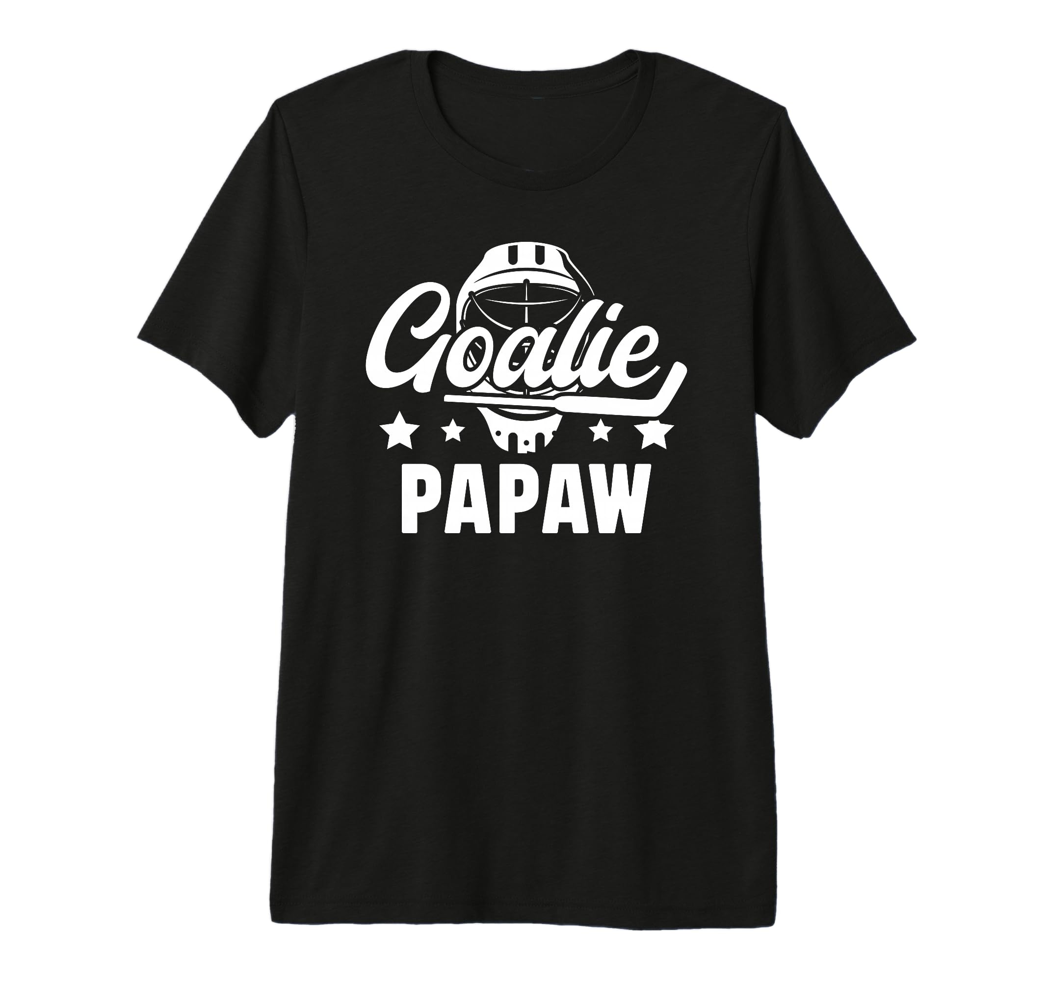Mens Ice Hockey Goalie Papaw Ice Hockey T-Shirt - Unique Graphic Men Women