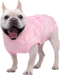 Kuoser Dog Surgery Recovery Suit, Anti Licking Pet Surgical Suit for Dogs Male Neuter, Female Dog Surgery Suit for Spay Subsititute E-Collar Cone, Dogs Body Suits After Surgery Pink Tie Dye XS
