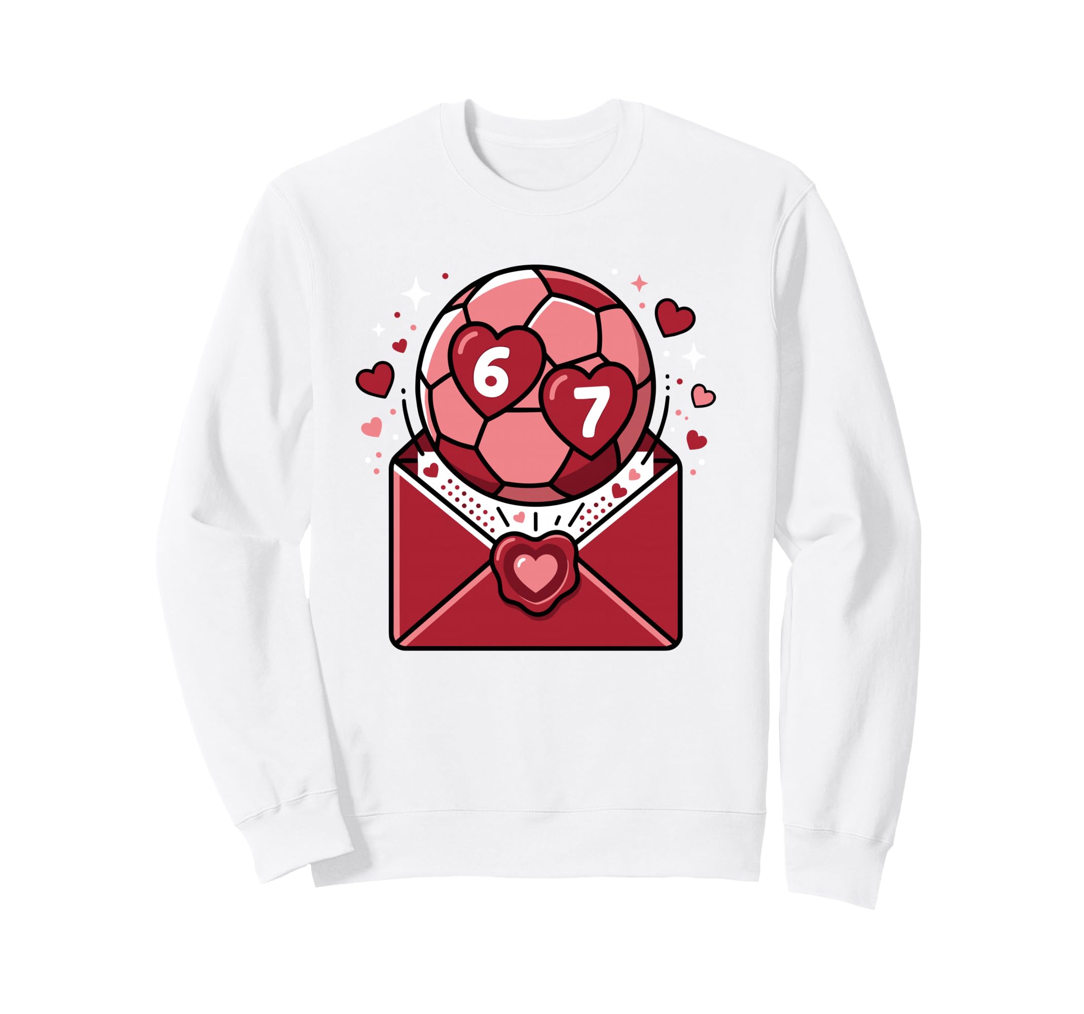 Valentine Soccer Game Love Football Sweatshirt - Custom Art Print Unisex