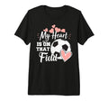 My Heart Is That Soccer Field Funny T-Shirt - Minimalist Print Men Women