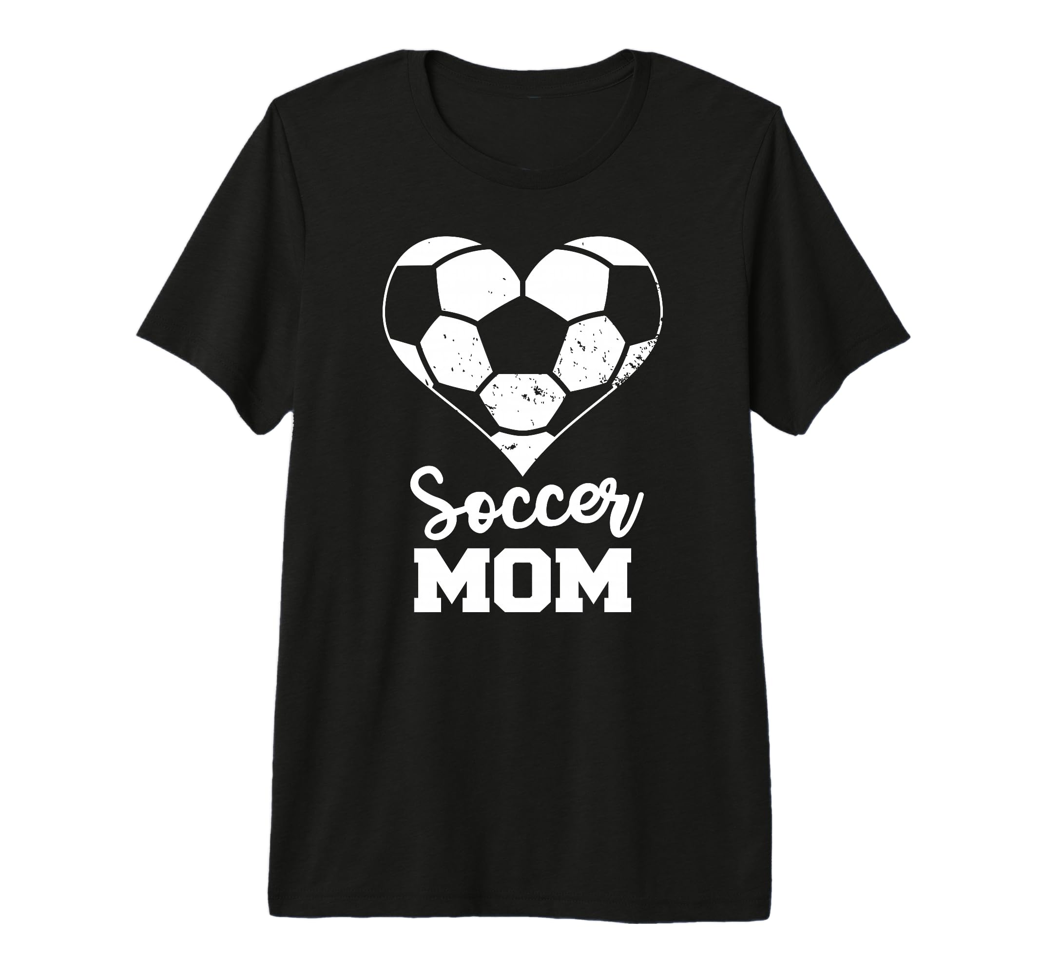 Soccer Mom Heart Funny Soccer Tri Blend T-Shirt - Graphic Print for Adults