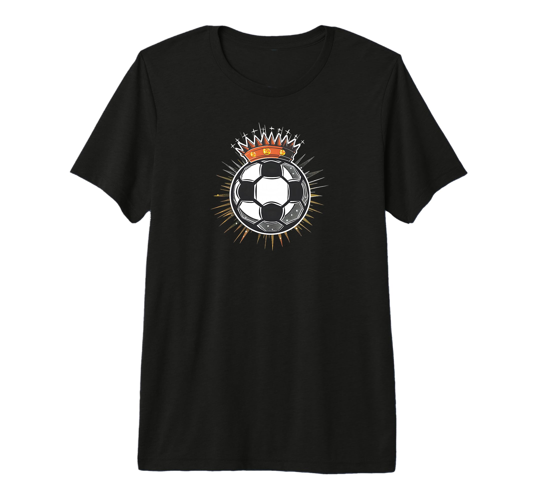 Crown Soccer Ball Soccer Coach Tri T-Shirt - Fun Novelty Design Unisex