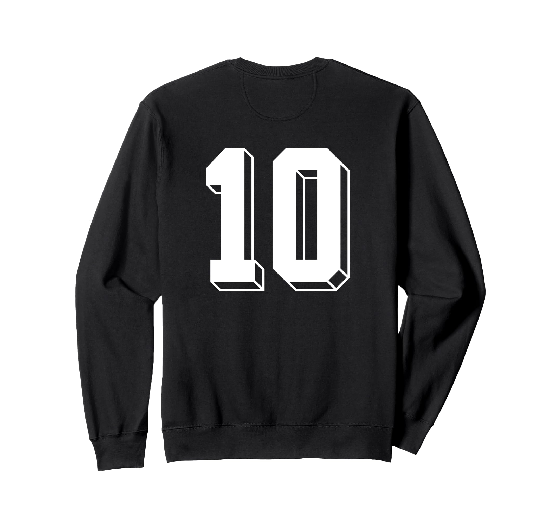 Number 10 Backside 80S 90S Team Jersey Sweatshirt - Novelty Apparel Unisex