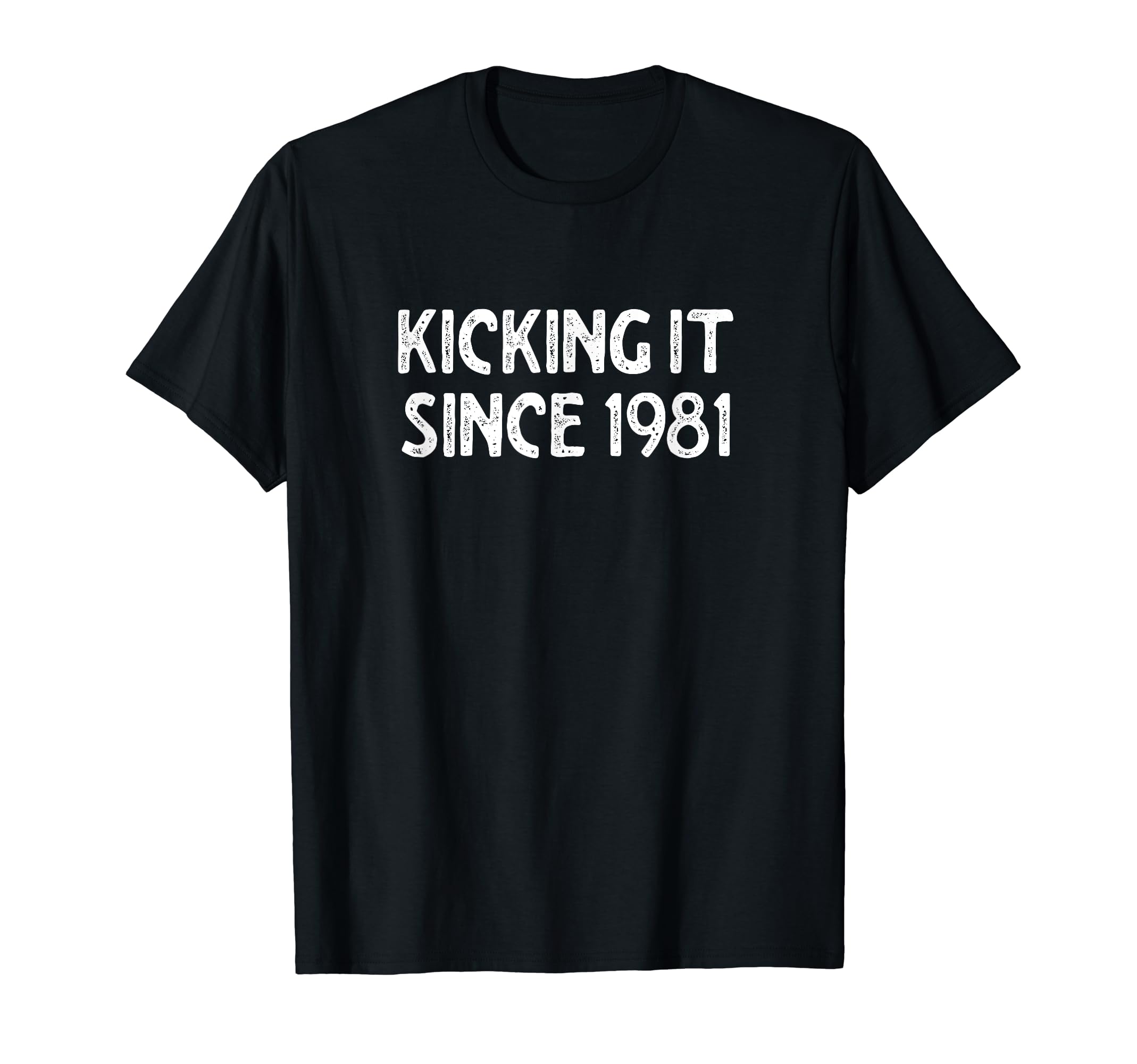 Kicking It Since 1981 Funny Soccer Birthday T-Shirt - Graphic Print Unisex