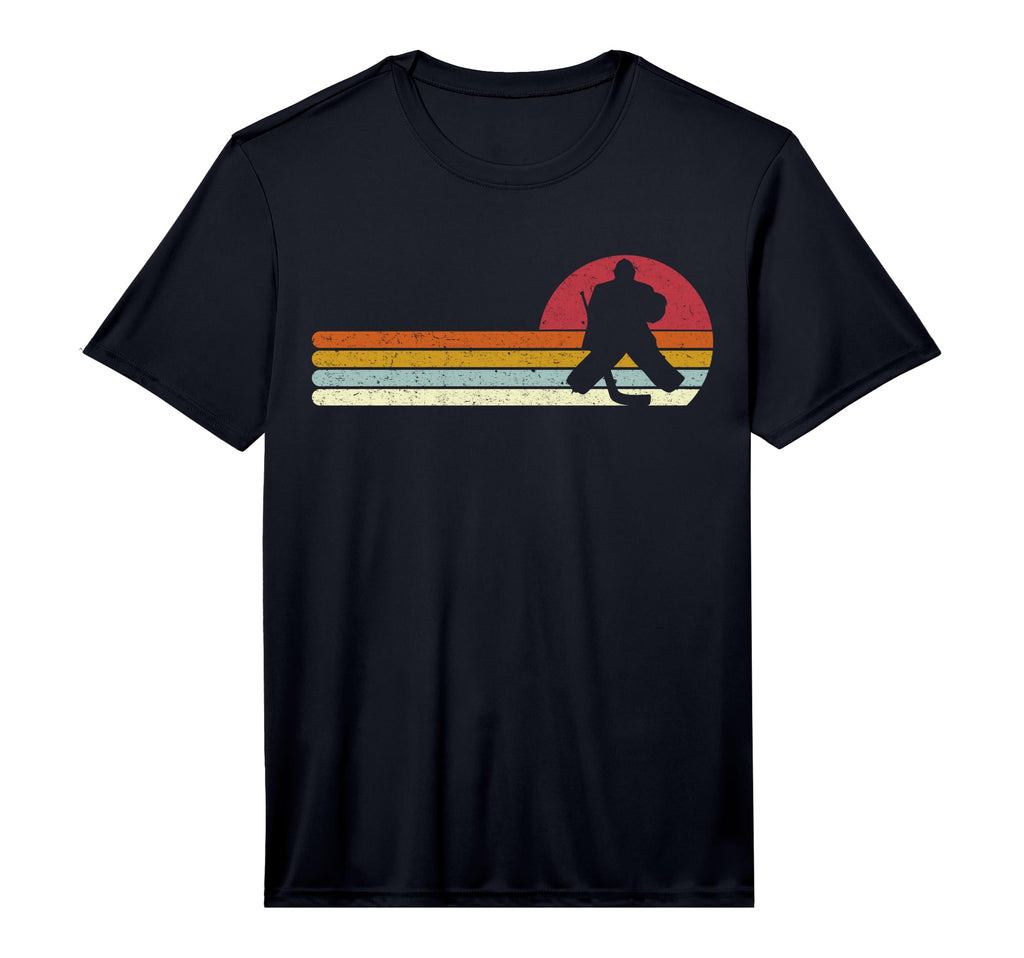 Goalie Sunset Ice Hockey Goalkeeper T-Shirt - Unique Graphic Unisex