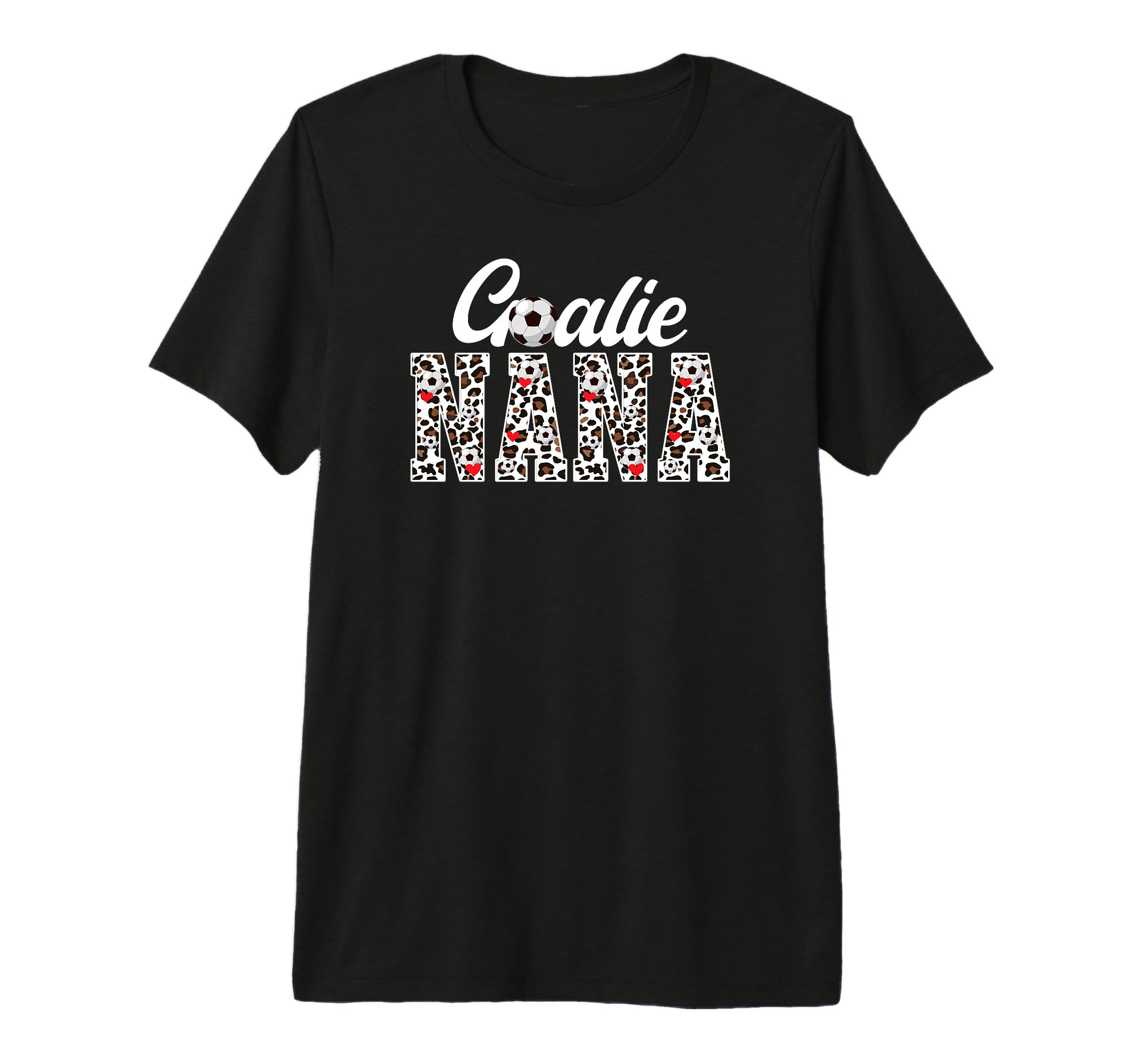 Soccer Goalie Nana Leopard Nana T-Shirt - Novelty Apparel for Adults