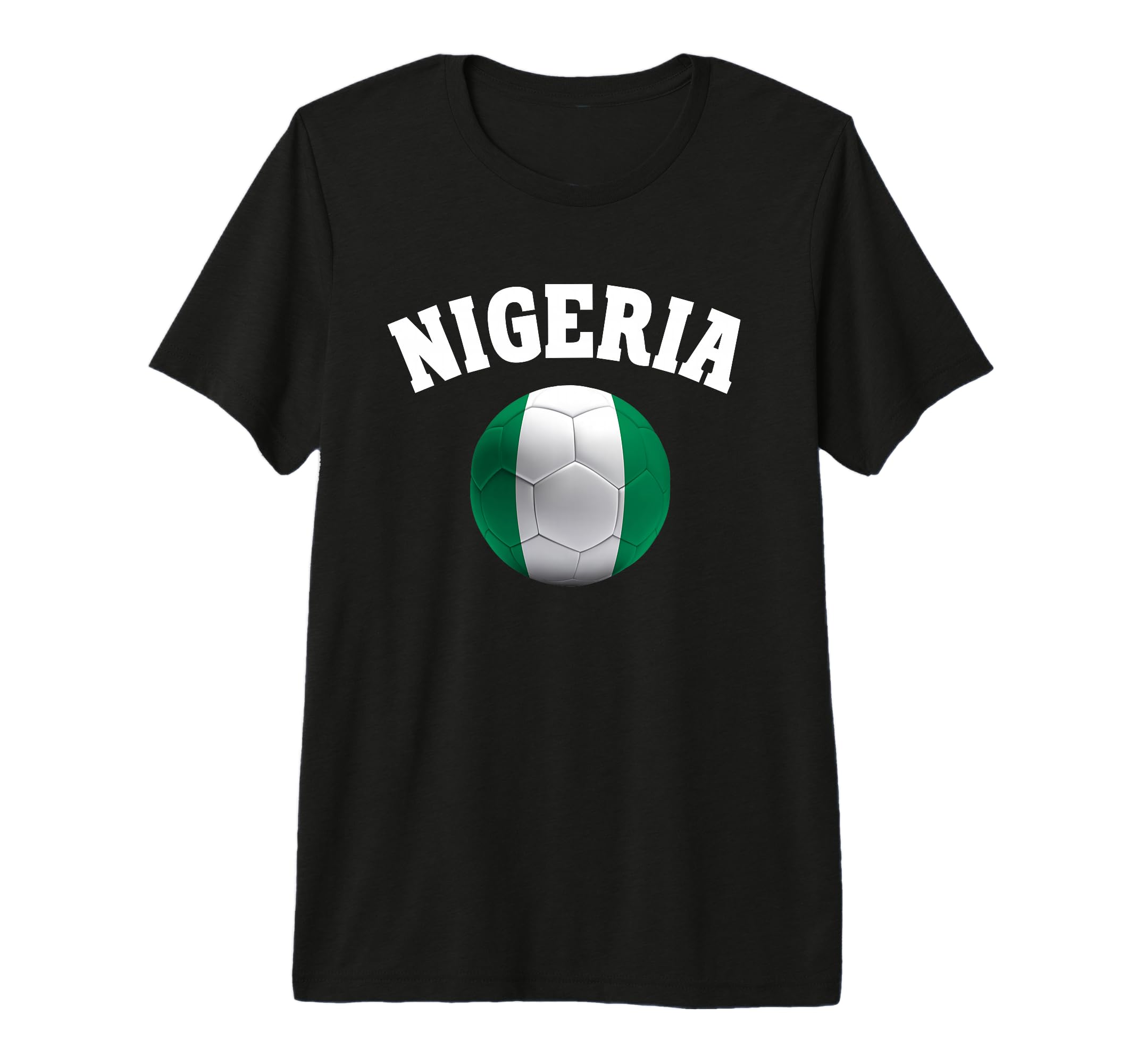 Nigeria Soccer Tri Blend T-Shirt - Graphic Print for Adults