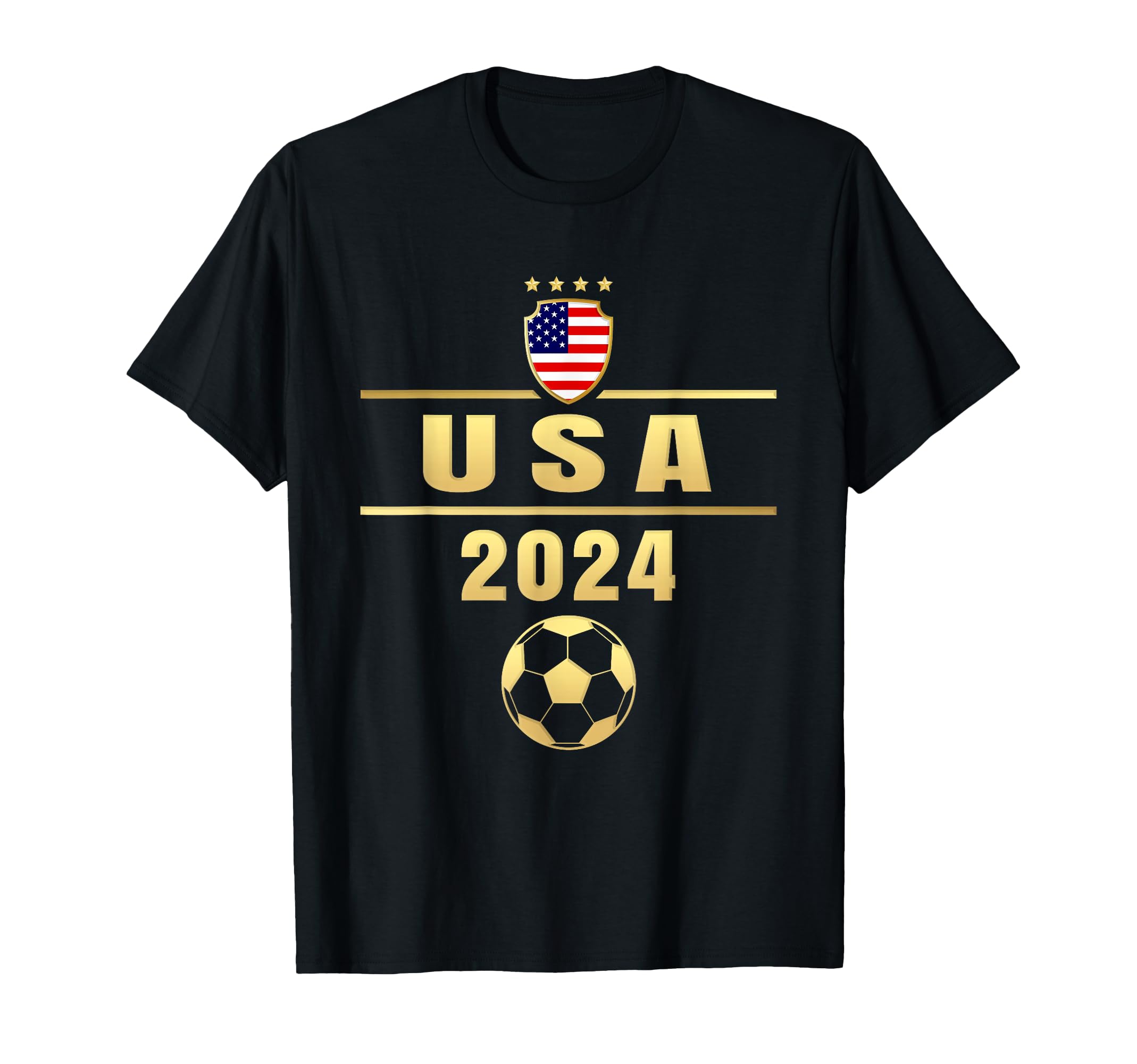 American Flag Soccer Team Womens Soccer T-Shirt - Trendy Graphic Unisex