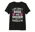 Dogs And Soccer Funny Soccer Tri Blend T-Shirt - Novelty Apparel Men Women