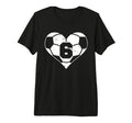 Soccer Number 6 Jersey Funny Soccer T-Shirt - Minimalist Print Unisex