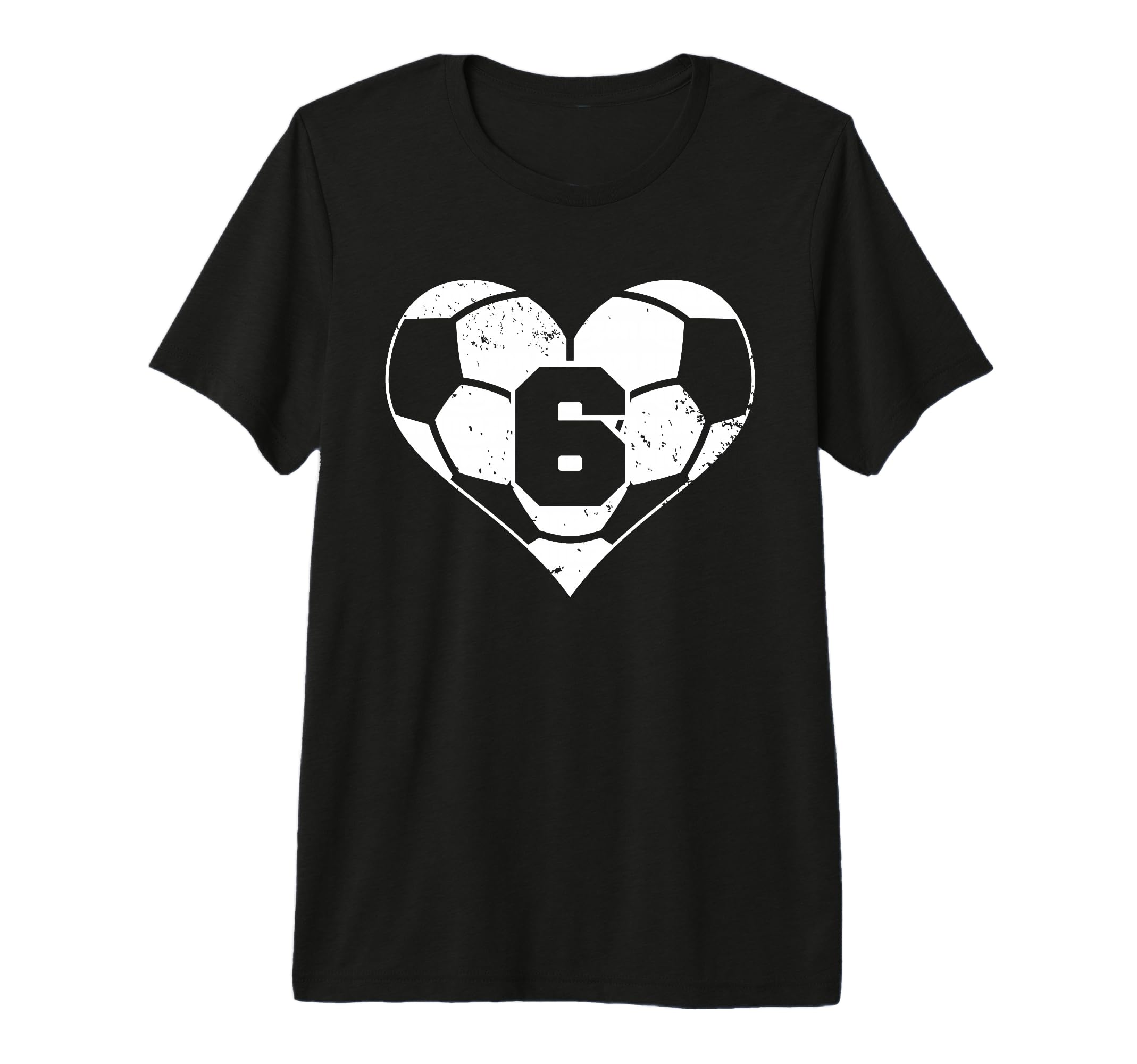 Soccer Number 6 Jersey Funny Soccer T-Shirt - Minimalist Print Unisex