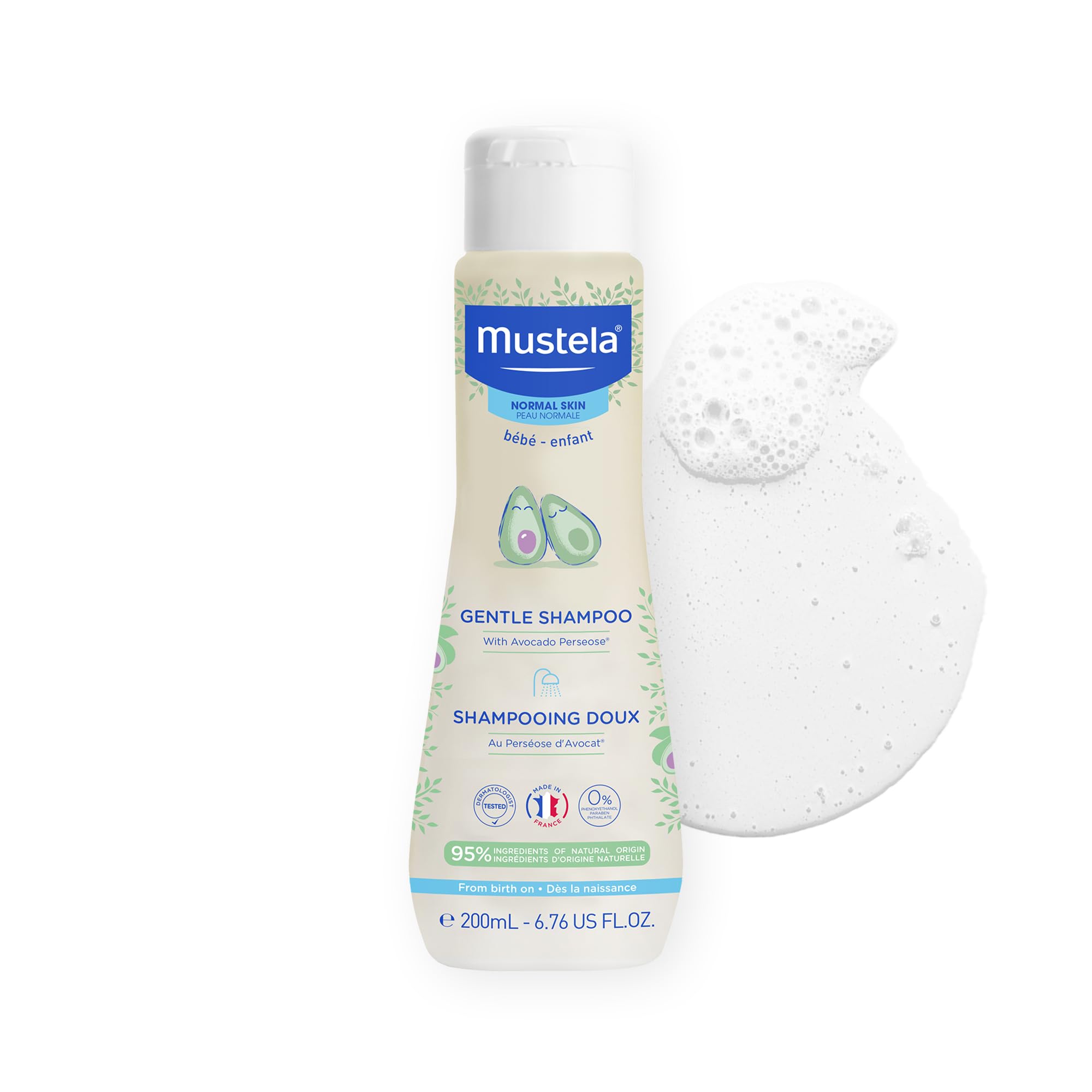 Mustela Gentle Baby Shampoo, Organic & Natural Hair Care for Newborns & Infants - 16.91 fl oz