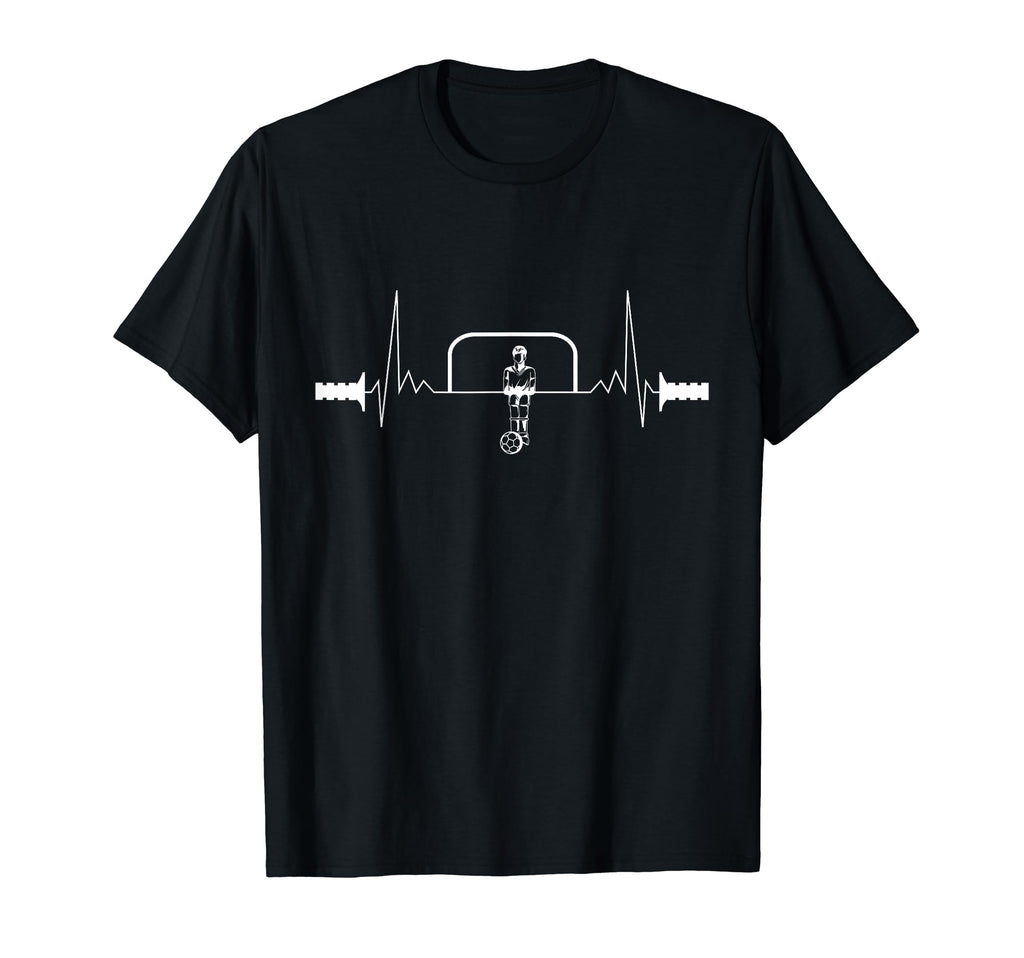 Foosball Goalkeeper Heartbeat Table T-Shirt - Custom Art Print for Adults