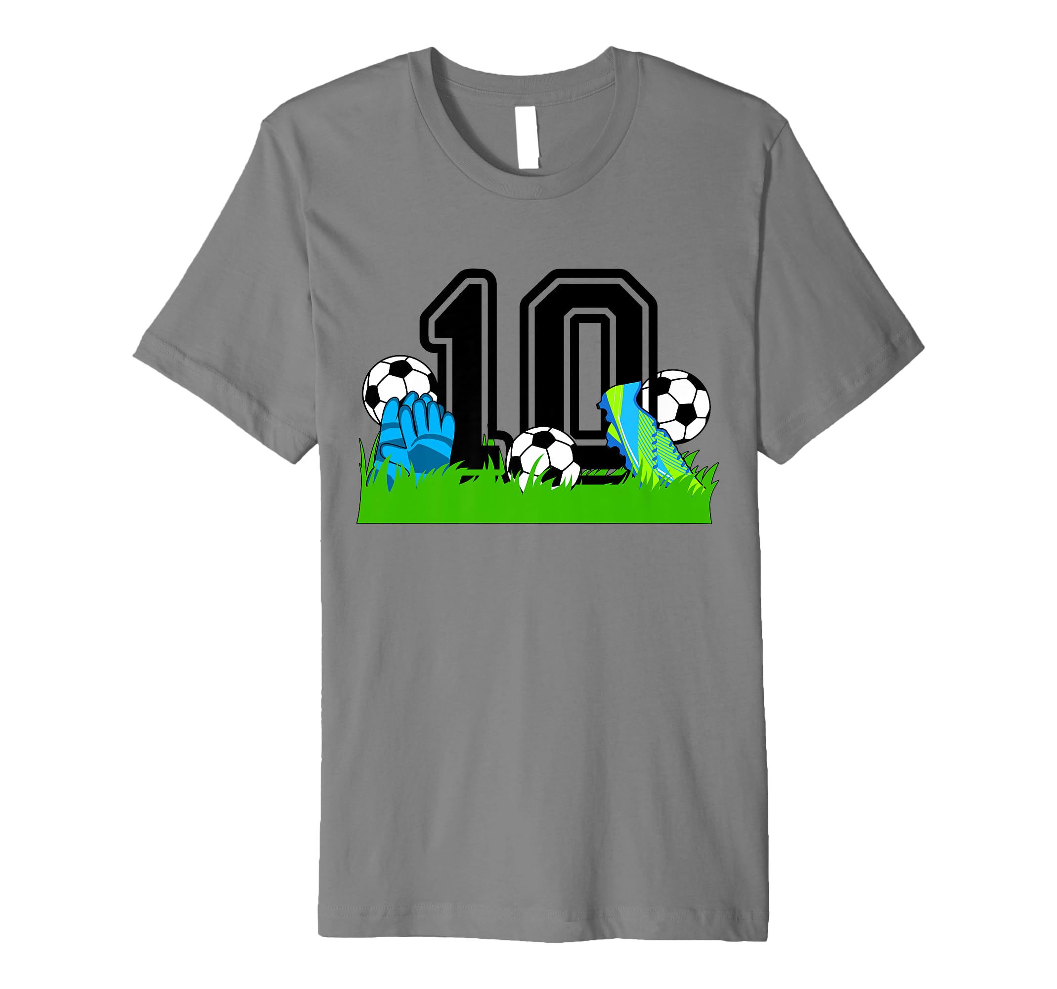 10Th Birthday Soccer Ten Year Old Soccer T-Shirt - Streetwear Style Unisex