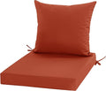 Outdoor Chair Cushions, Waterproof Outdoor Cushions for Patio Furniture w/Fade-Resistant, Removable & Machine-Washable Covers, 19x19 Inch, Ideal for Seat in Gardens/Porch – Set of 1/2/4, Rust