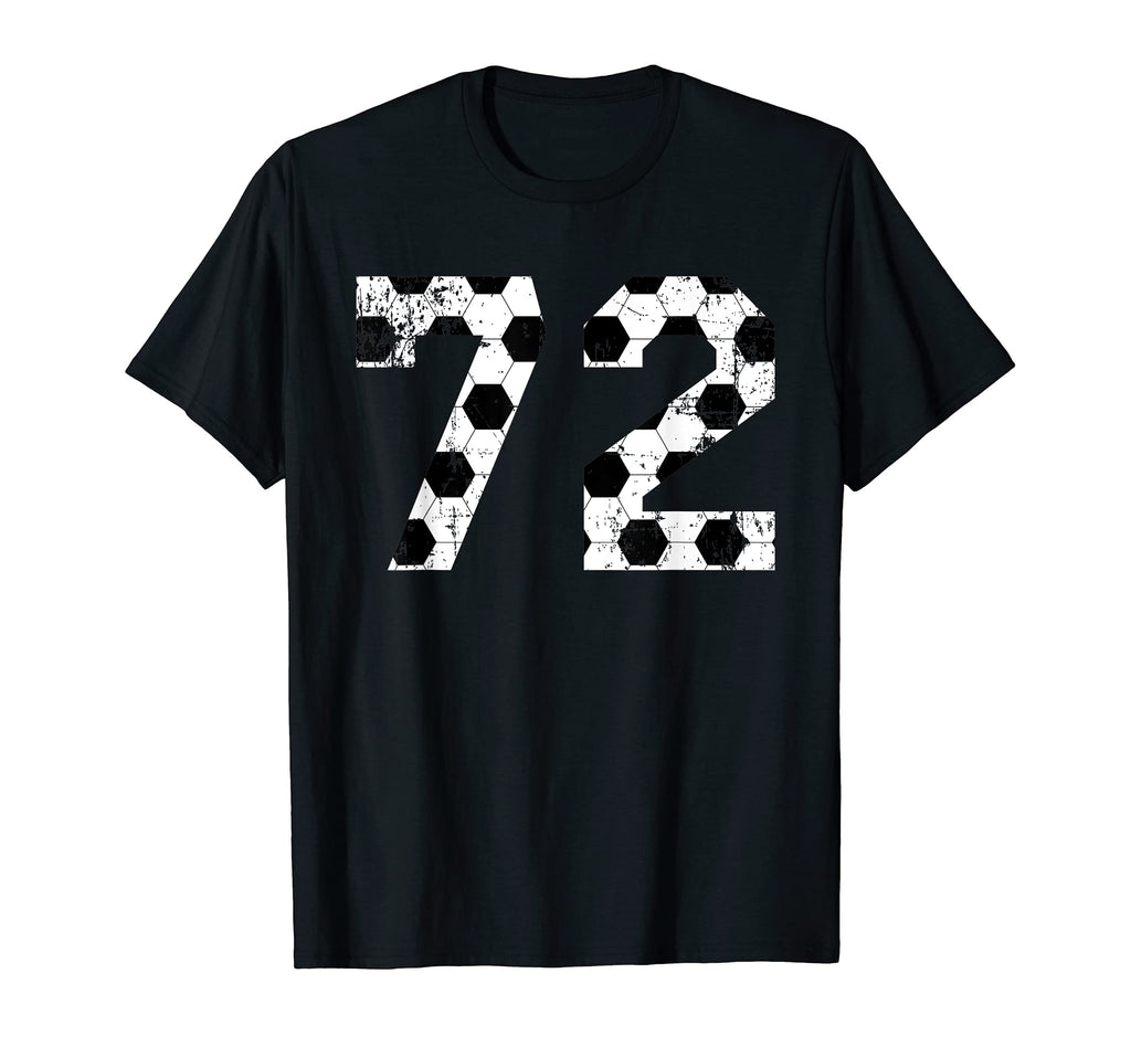 Soccer 72 Jersey Number T-Shirt - Custom Art Print Unisex